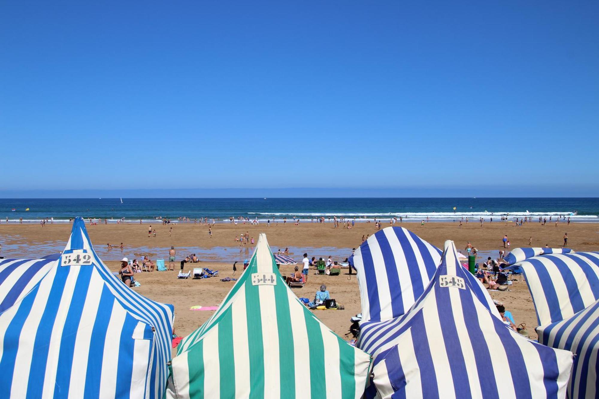 Apartamentos Zarautz Playa, Con Piscina Y Garaje Экстерьер фото
